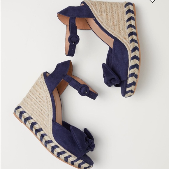 H&M Navy blue Wedge Espadrille sandals - Picture 2 of 6